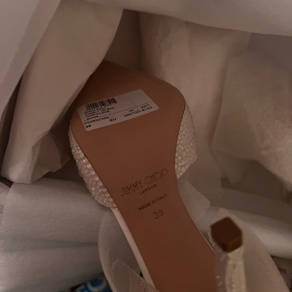 JIMMY CHOO Averly 100 bow-trimmed pumps bridal heels wedding - Picture 12 of 12